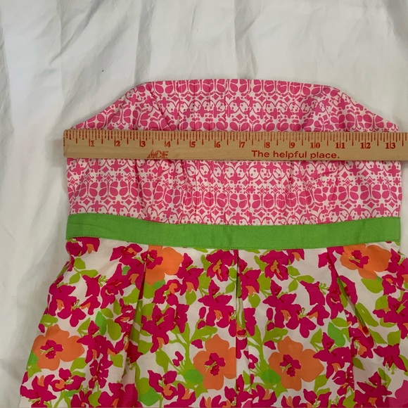 Lilly Pulitzer Betsey Dress Pink Falling For You Floral Strapless Preppy Size 2 - Picture 12 of 15